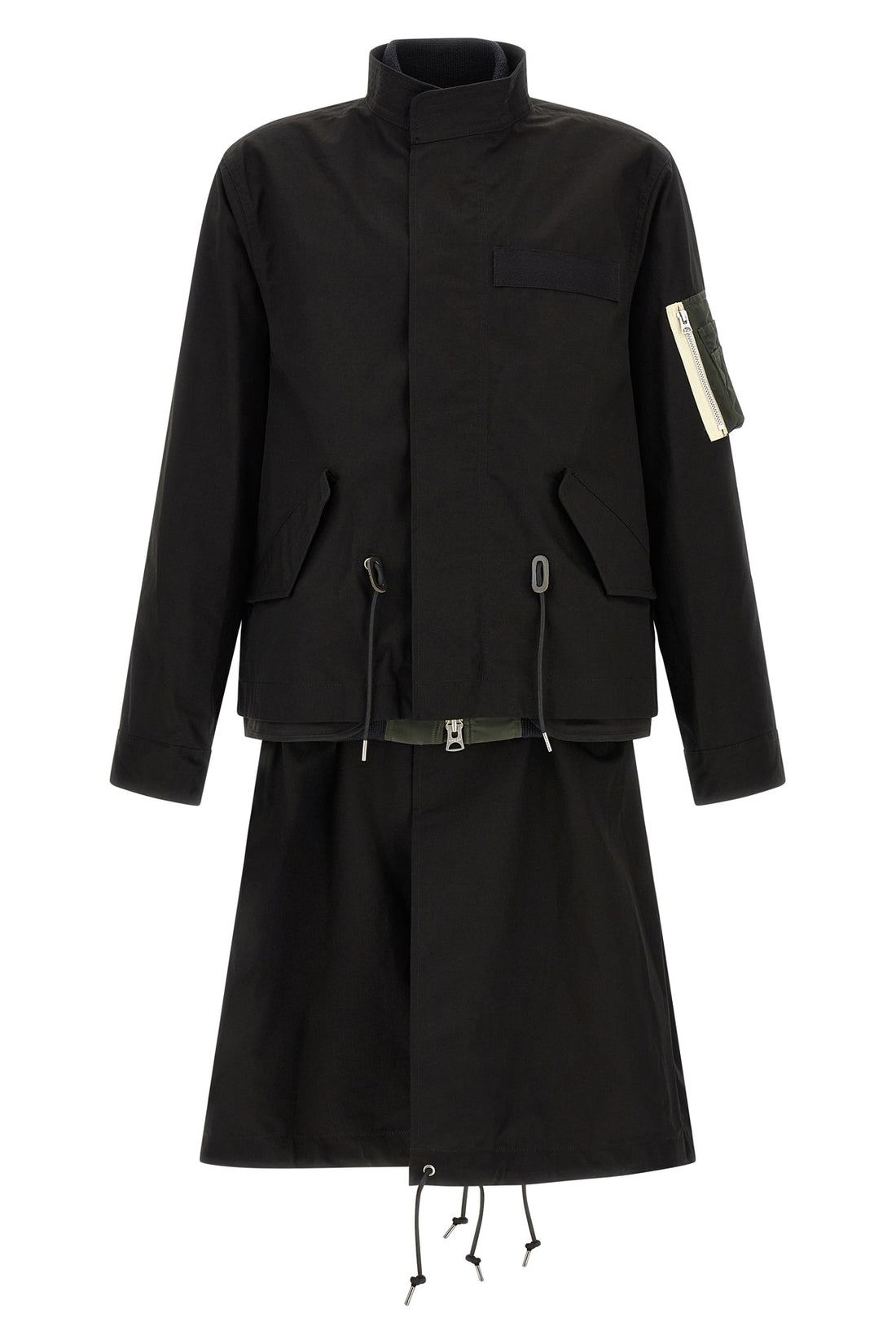 SACAI 2 the sacai nylon twill x rip stop coat