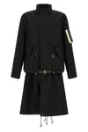 the sacai nylon twill x rip stop coat