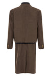 the sacai wool flannel x denim coat
