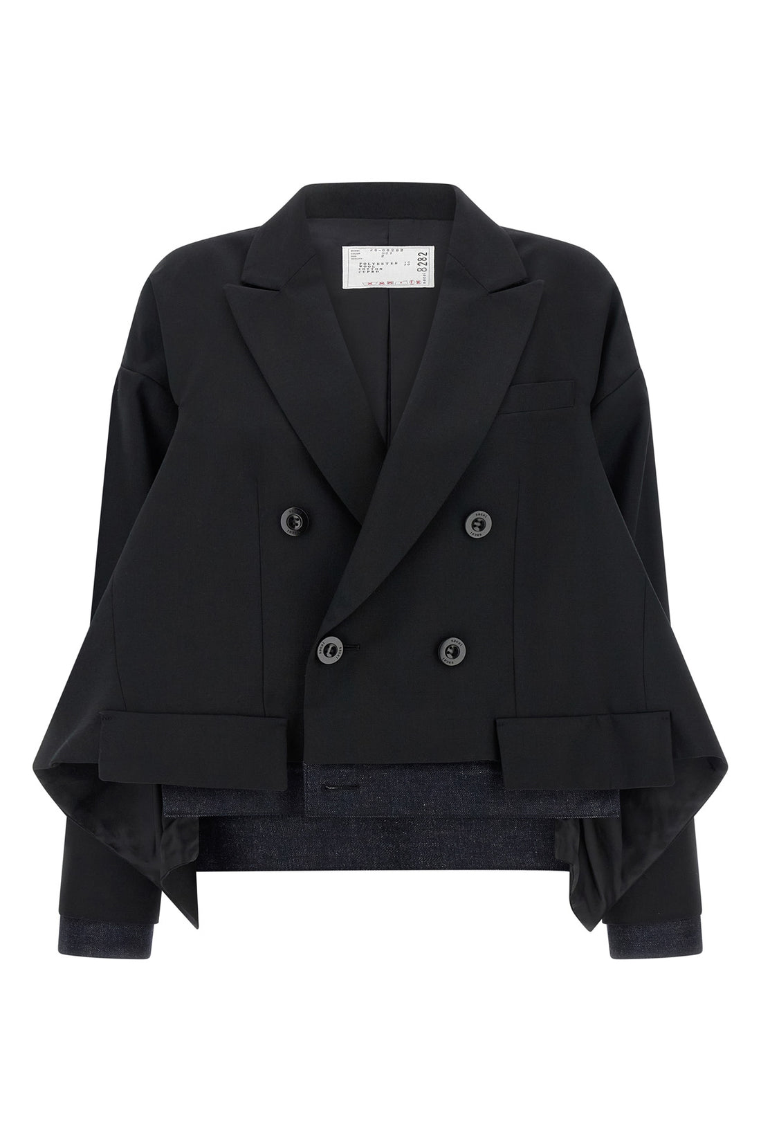 SACAI 2 blazer in wool blend