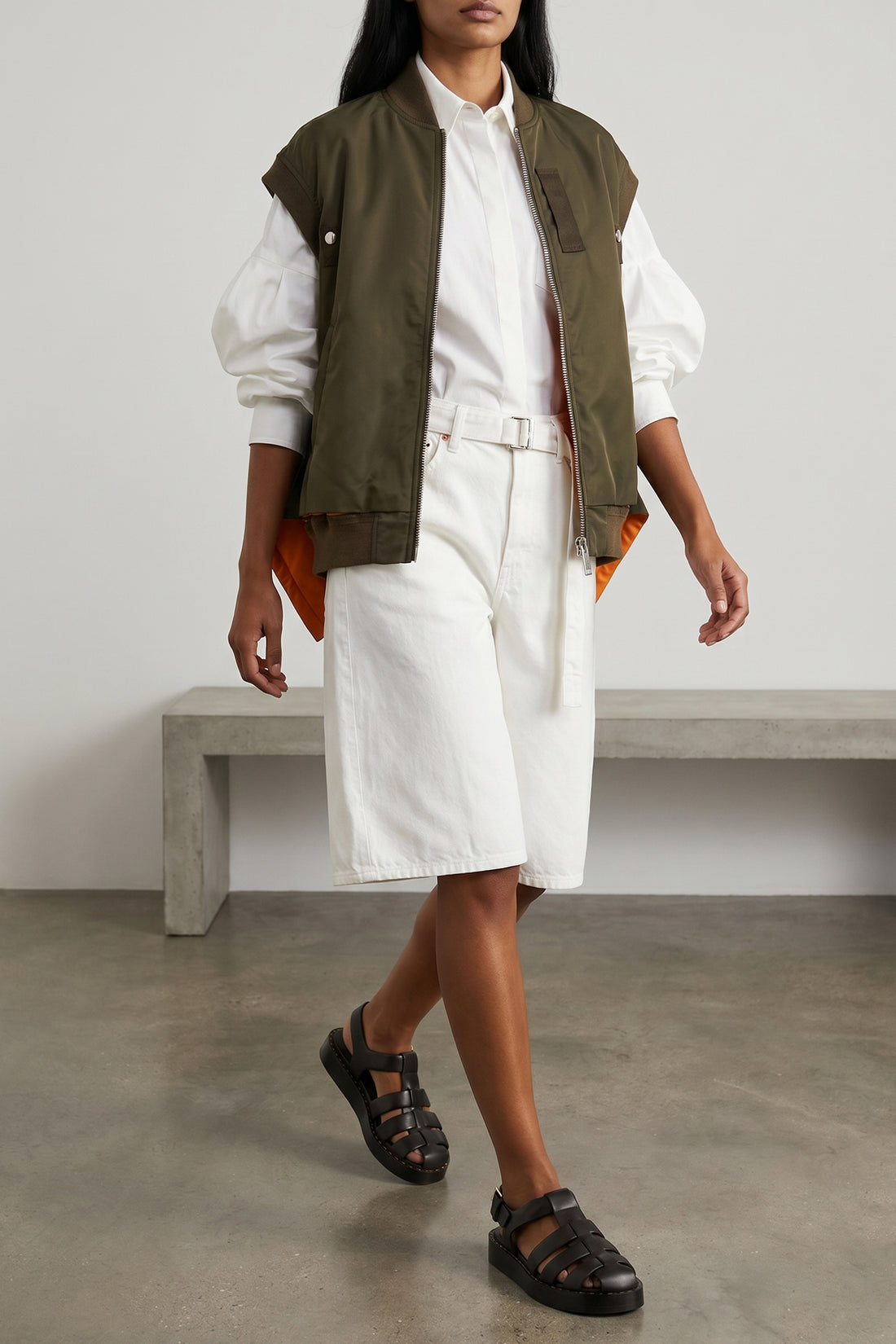SACAI 1 nylon twill vest