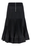 nylon twill midi skirt