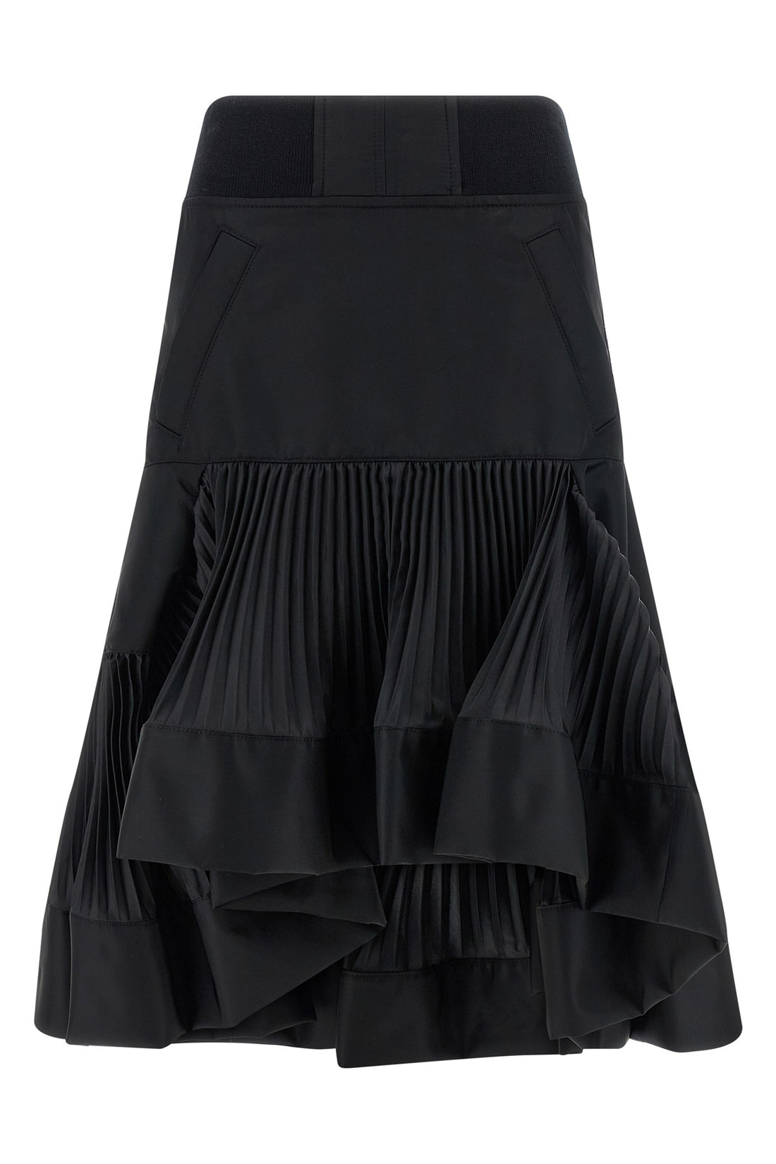 SACAI 1 nylon twill midi skirt
