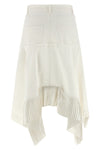 midi skirt in garment-dyed cotton denim