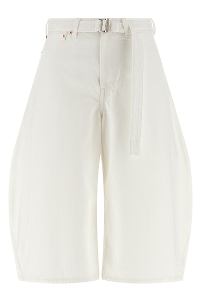 garment-dyed cotton denim bermuda shorts