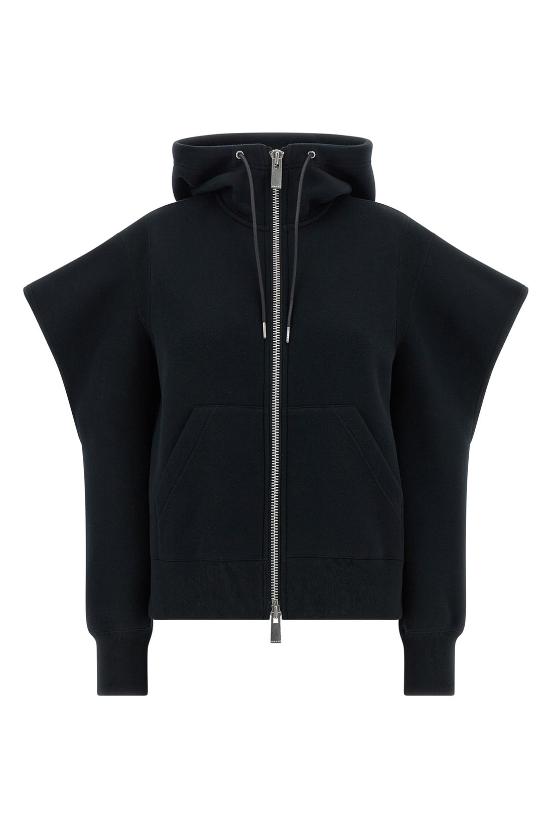 SACAI 1 sponge cotton blend hoodie