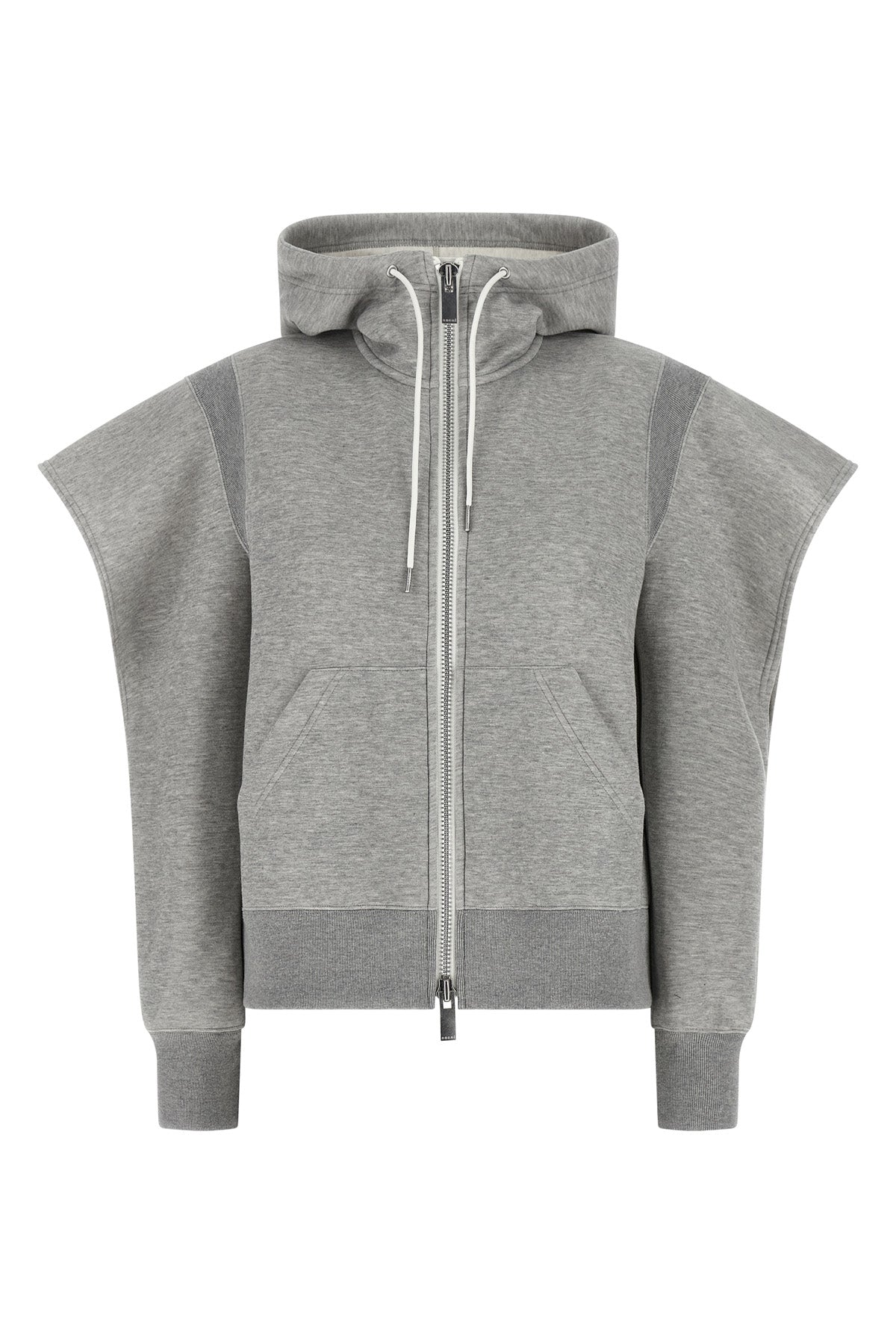 sponge hoodie in mélange cotton blend