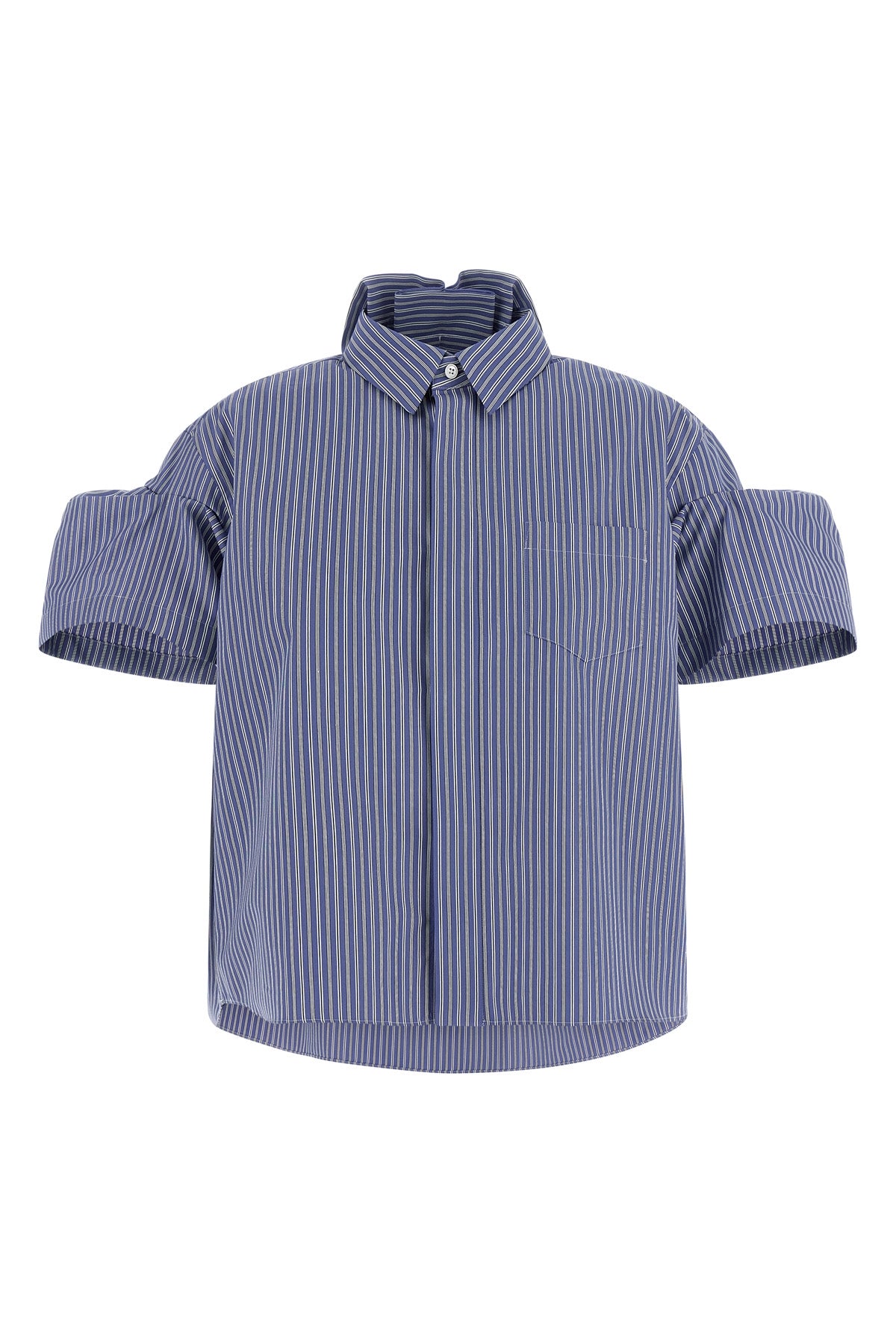 striped cotton poplin shirt