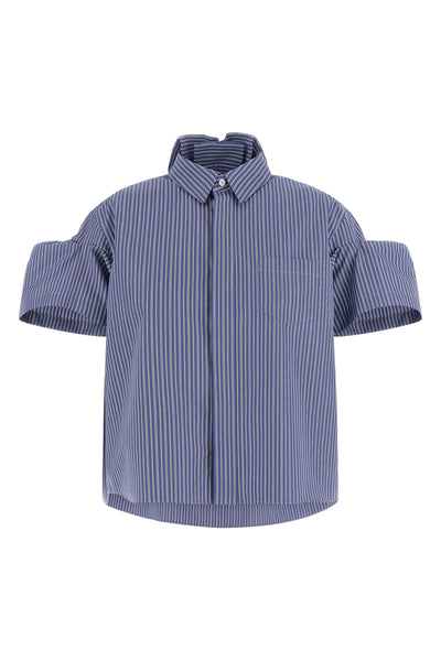 striped cotton poplin shirt
