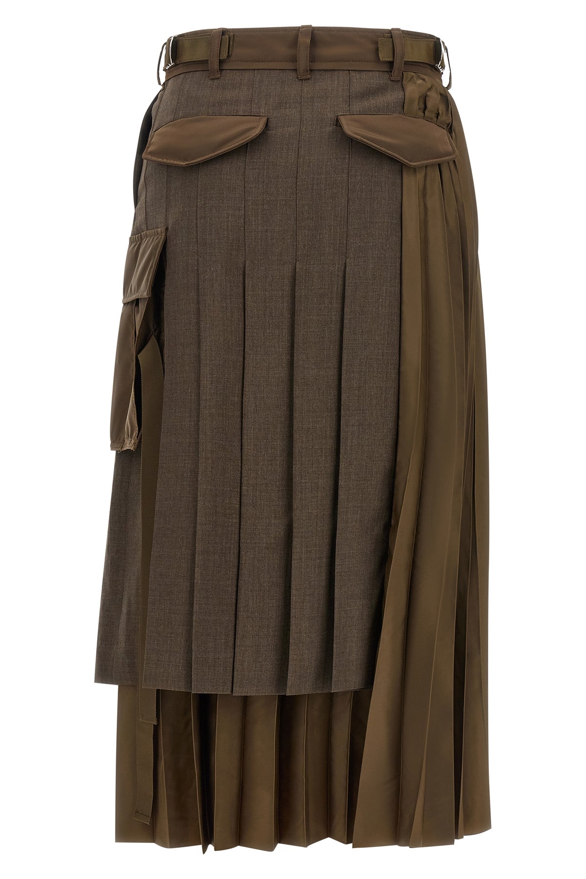 the sacai midi skirt redefines the codes of contemporary tailoring through a hyb