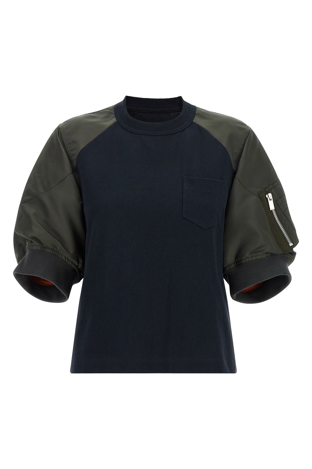 the sacai t-shirt redefines the codes of casual dress through a hybrid and sarto