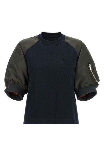 the sacai t-shirt redefines the codes of casual dress through a hybrid and sarto