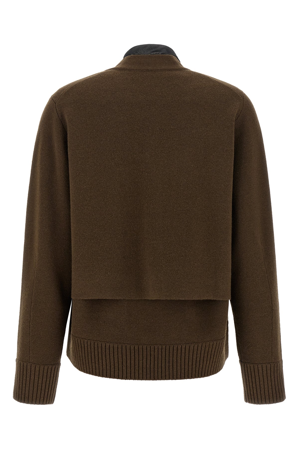 the sacai cardigan redefines knitwear codes through the brands unmistakable dec