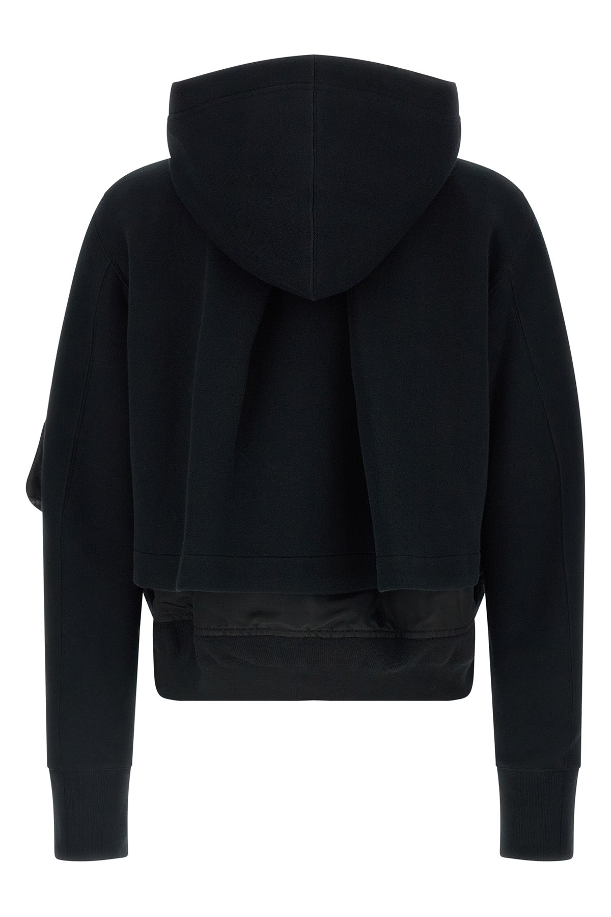 sacais double-layer bomber jacket redefines streetwear codes through a complex