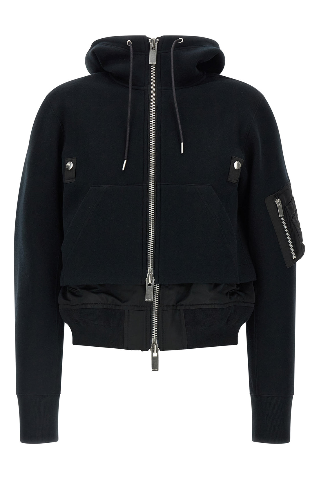 SACAI 1 sacais double-layer bomber jacket redefines streetwear codes through a complex