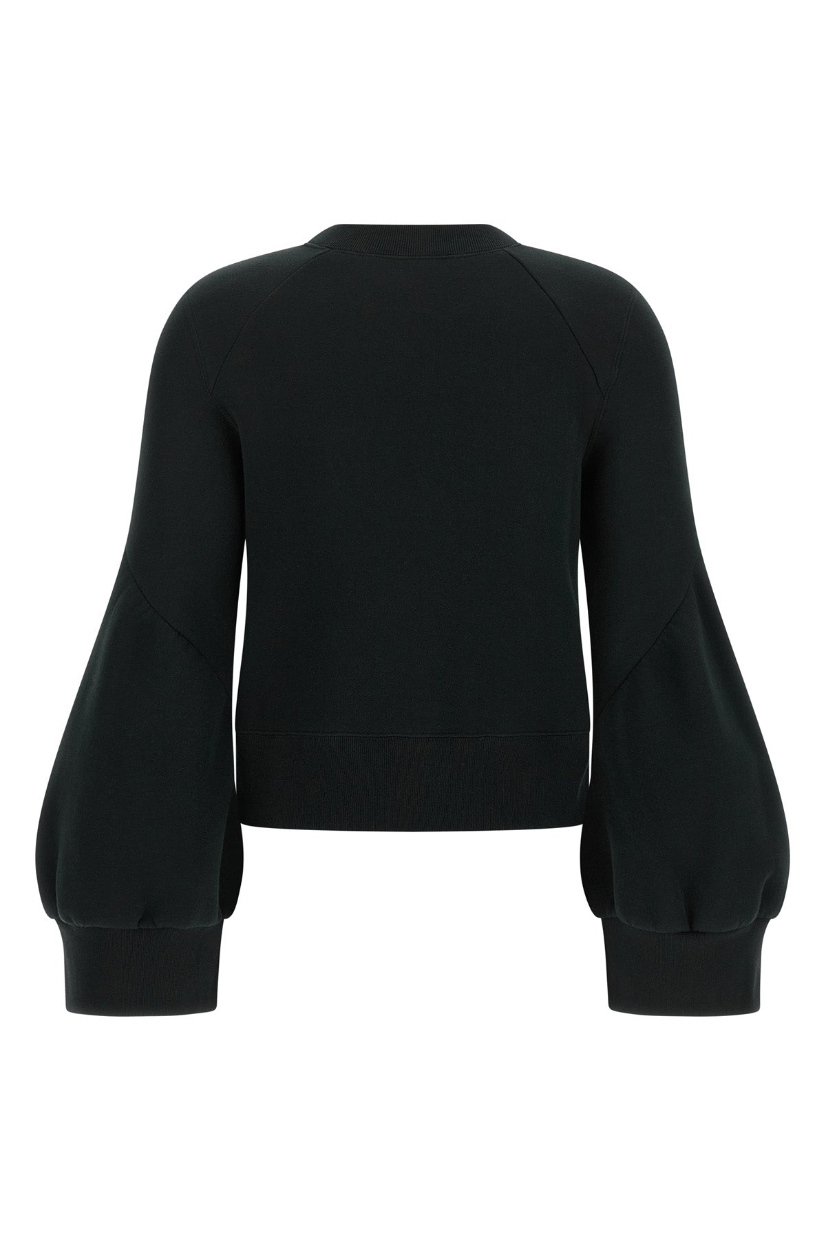 the sacai sweatshirt redefines the volumes of sports knitwear through a sartoria