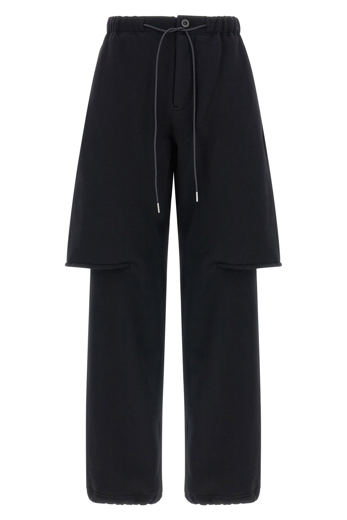 the sacai pants in pure cotton jersey redefine the codes of casual dress through