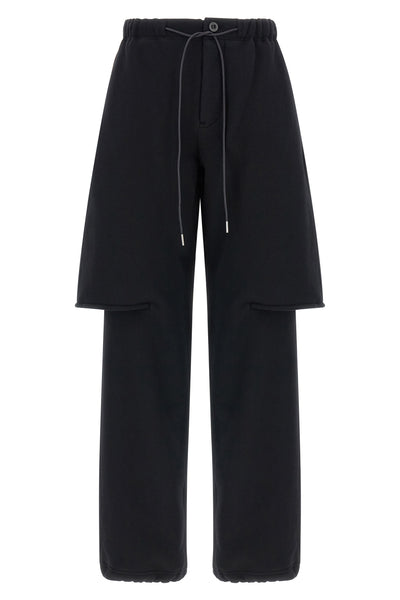 the sacai pants in pure cotton jersey redefine the codes of casual dress through