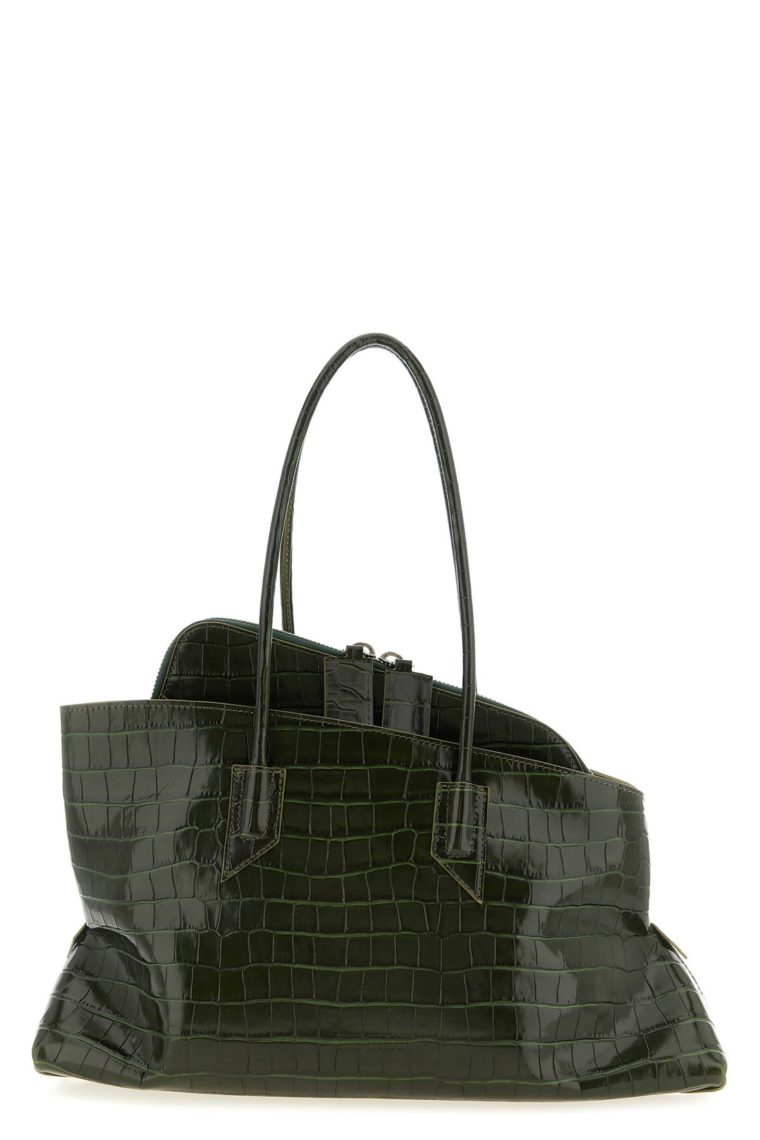 THE ATTICO OS la passeggiata medium crocodile-print leather shoulder bag