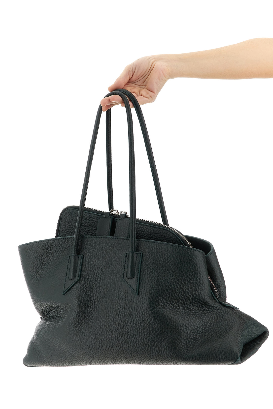 THE ATTICO OS la passeggiata medium shoulder bag in grain-effect leather