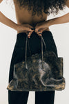 la passeggiata medium shoulder bag in used crackle leather