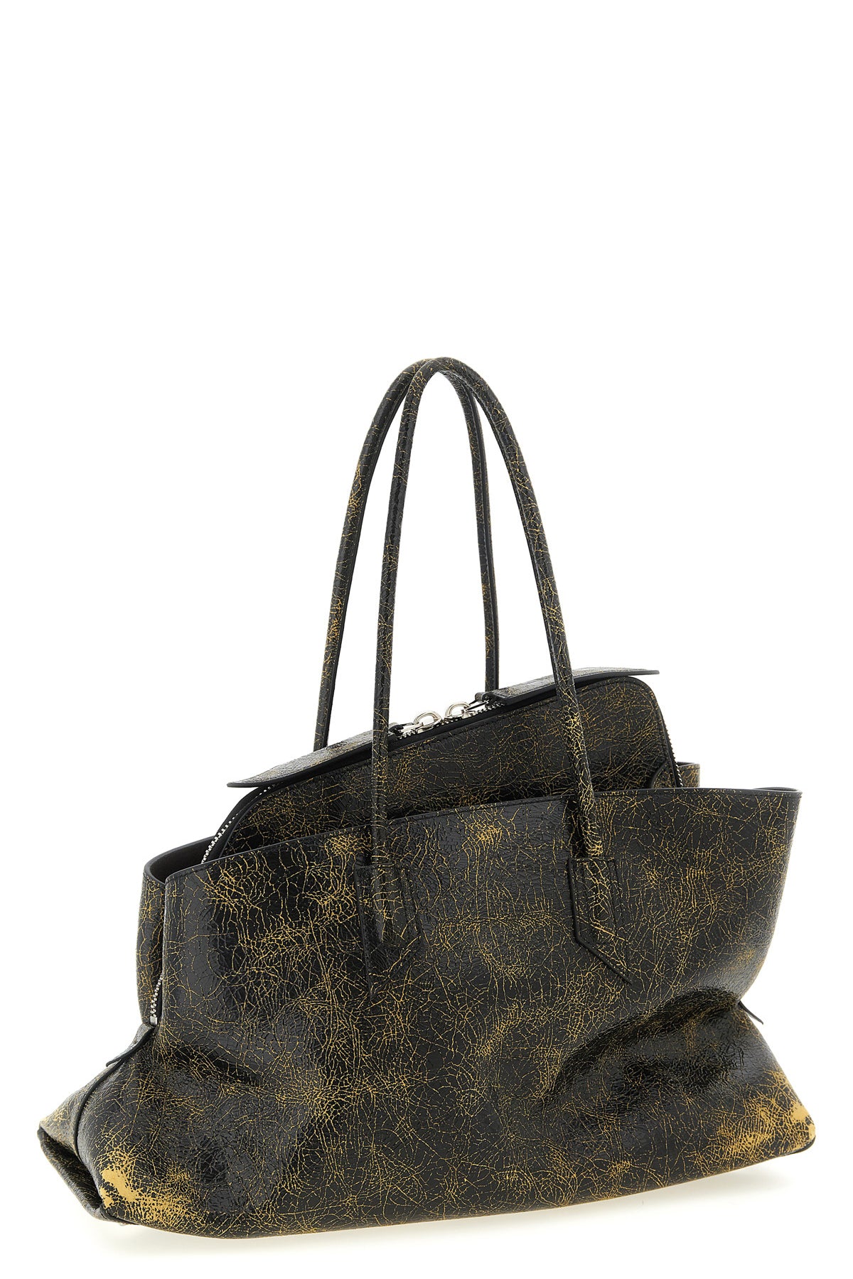 la passeggiata medium shoulder bag in used crackle leather