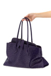 la passeggiata medium shoulder bag in ostrich print leather
