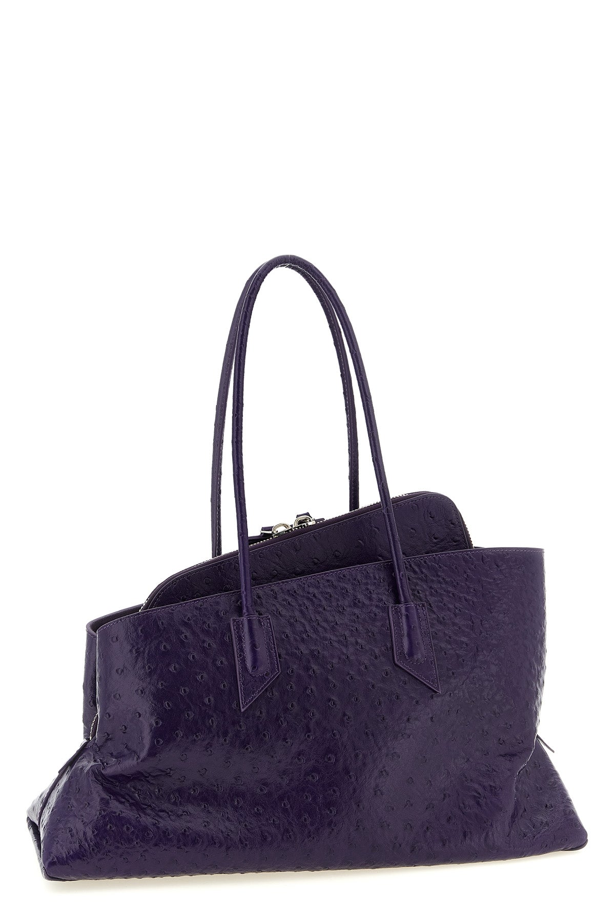 la passeggiata medium shoulder bag in ostrich print leather
