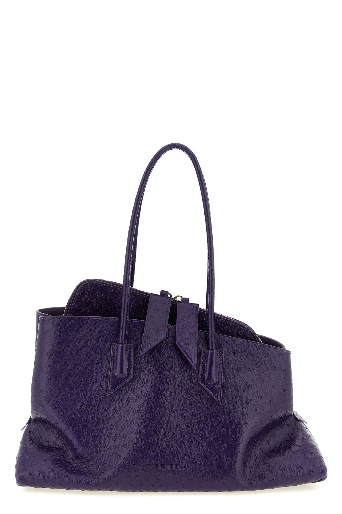 la passeggiata medium shoulder bag in ostrich print leather