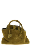 the the attico la passeggiata mini handbag is made of soft olive green suede