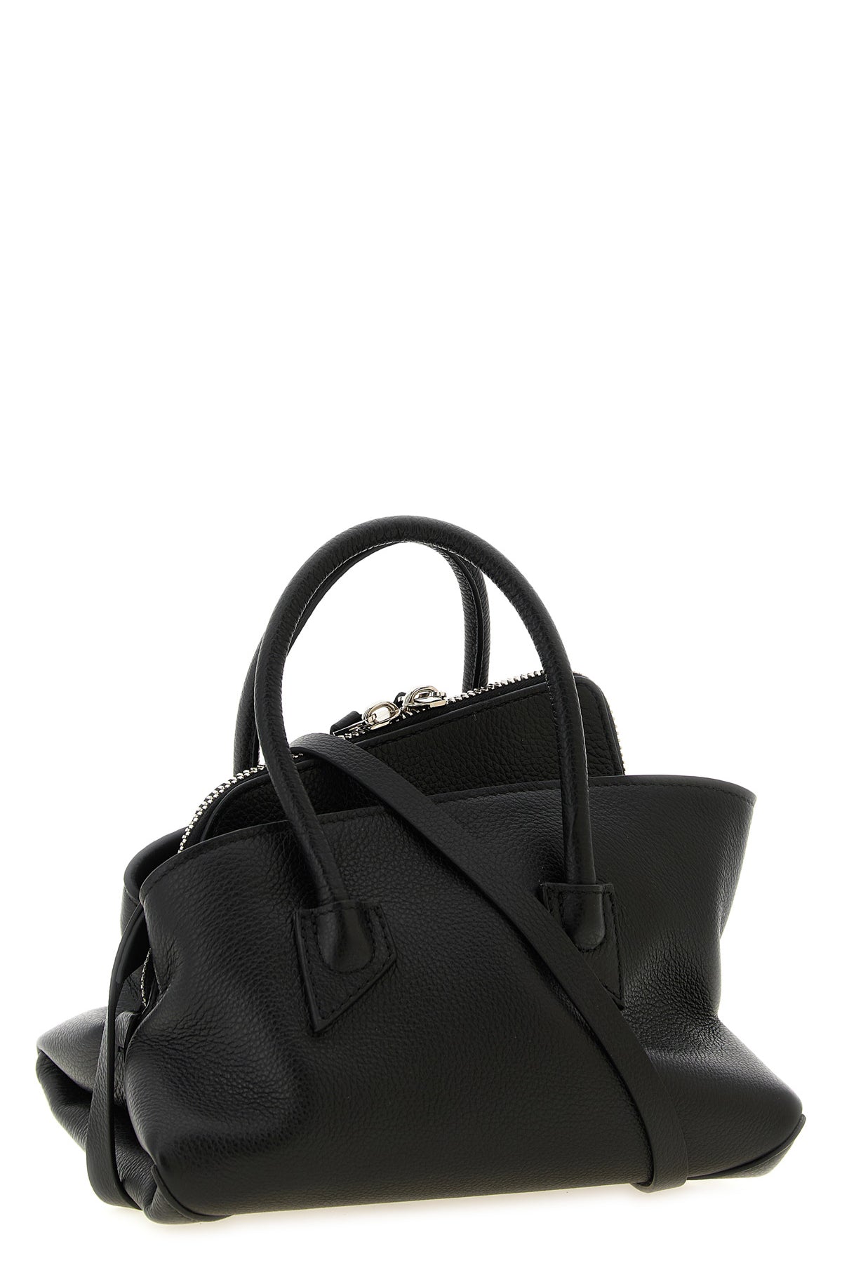 the attico la passeggiata mini handbag stands out for its asymmetrical and uns
