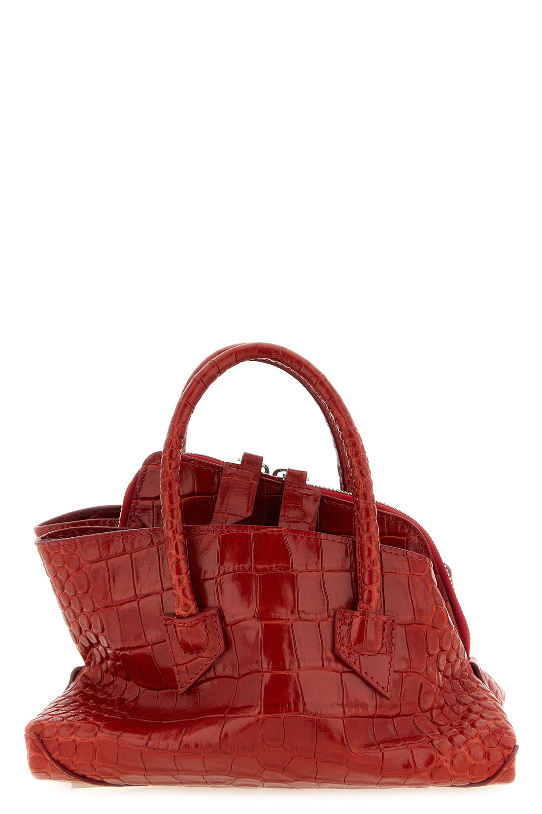 THE ATTICO OS the attico la passeggiata mini handbag redefines classic volumes through a scu