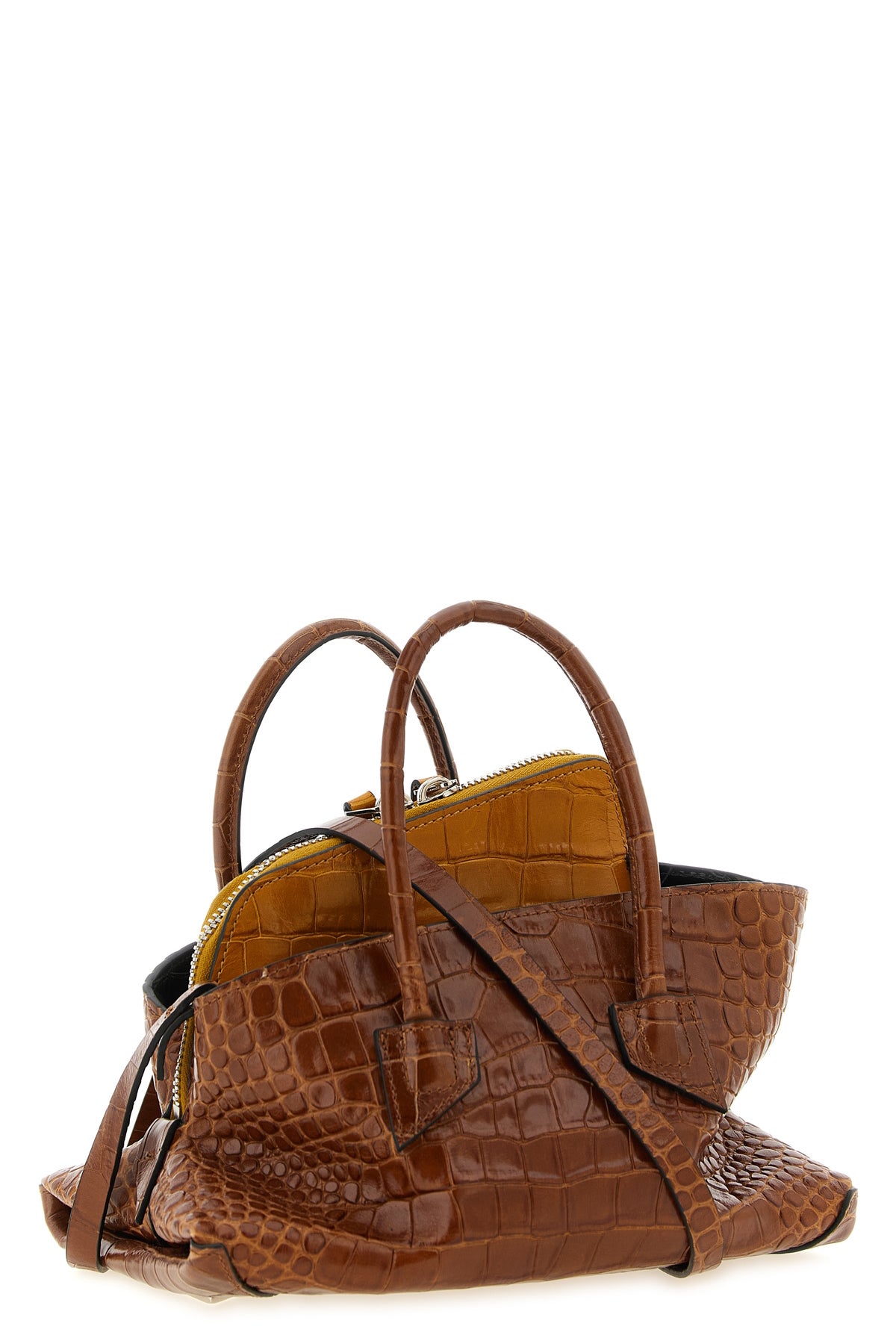 the la passeggiata mini the attico handbag redefines classic volumes through a