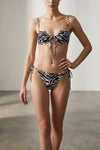 il primo bagno all-over animalier print lycra bikini