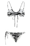 il primo bagno all-over animalier print lycra bikini