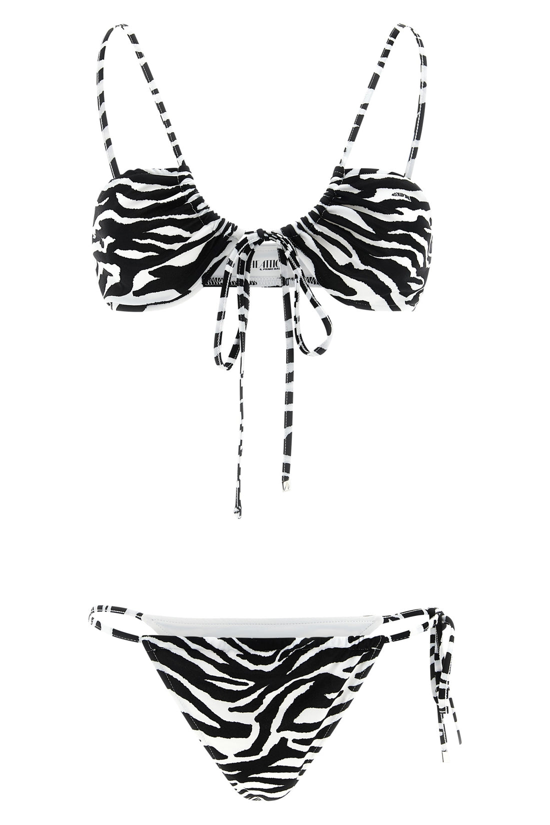 THE ATTICO S il primo bagno all-over animalier print lycra bikini