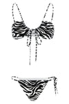 il primo bagno all-over animalier print lycra bikini