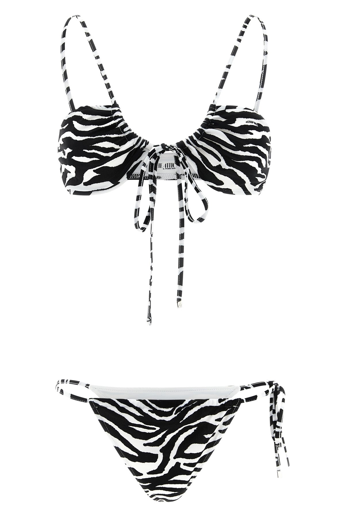 il primo bagno all-over animalier print lycra bikini