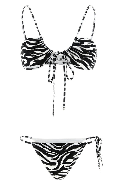 il primo bagno all-over animalier print lycra bikini
