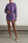 mini dress in light american fleece faded