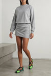 mini dress in light american fleece mélange