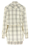 check-print cotton poplin mini dress