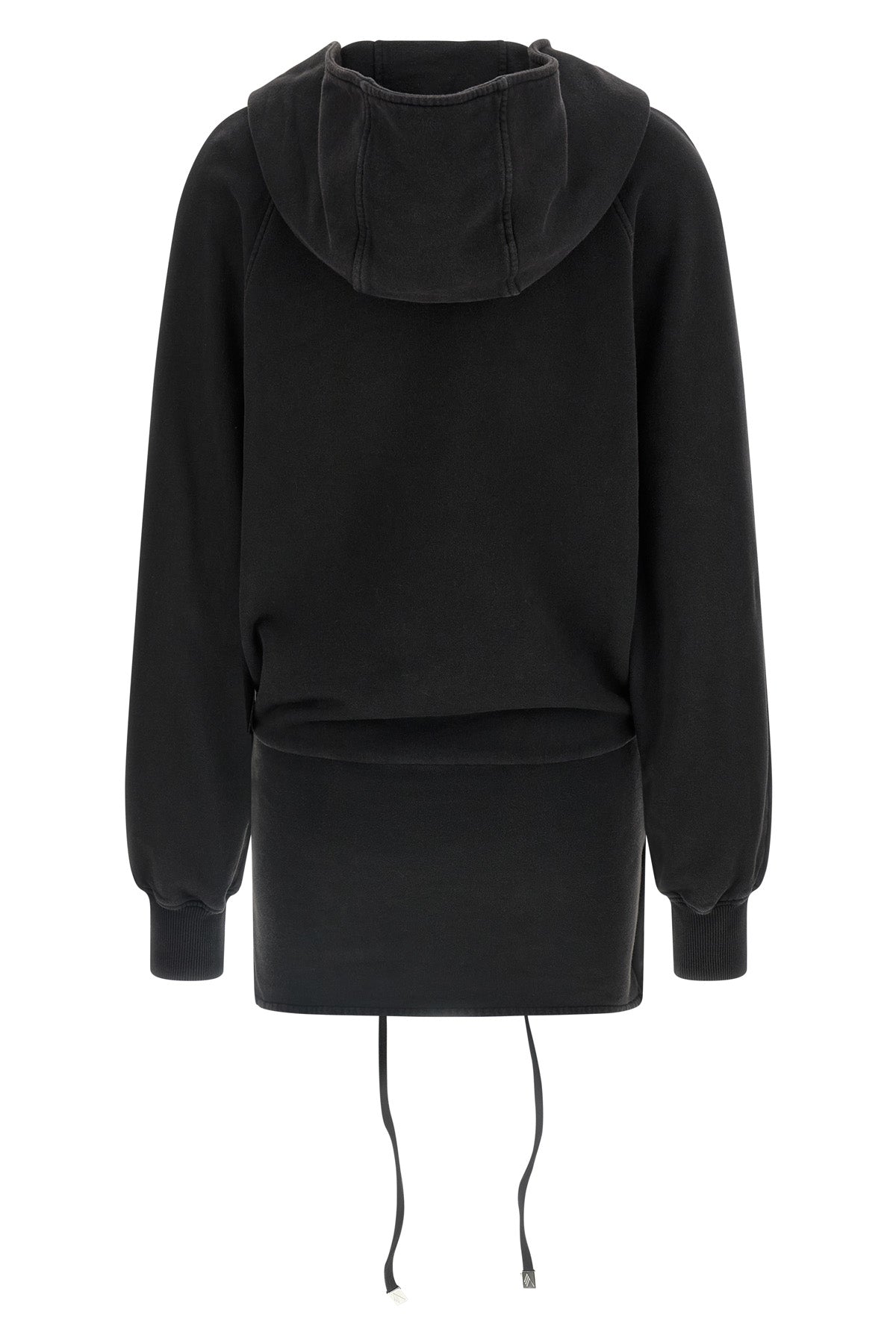faded american fleece hooded mini dress