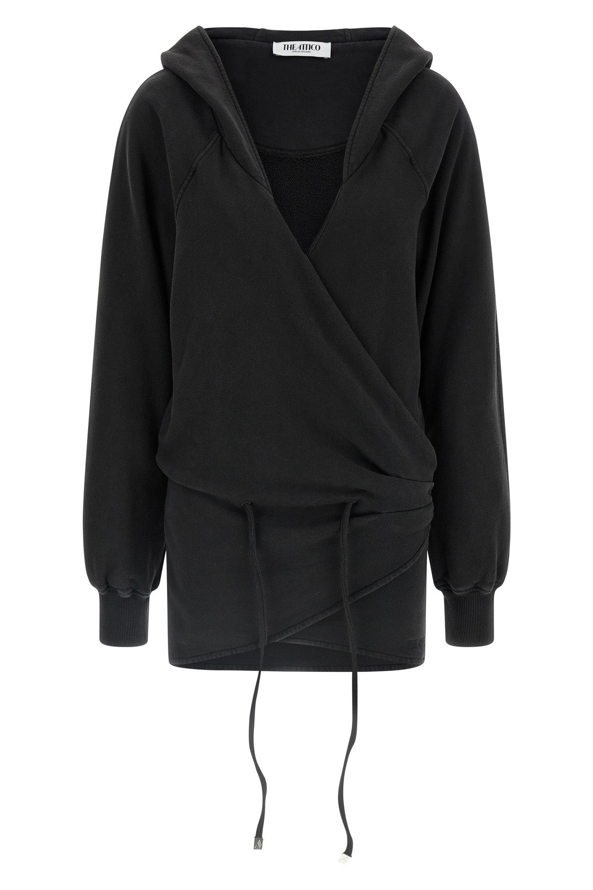 faded american fleece hooded mini dress