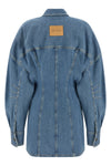 mini dress in stretch washed cotton denim