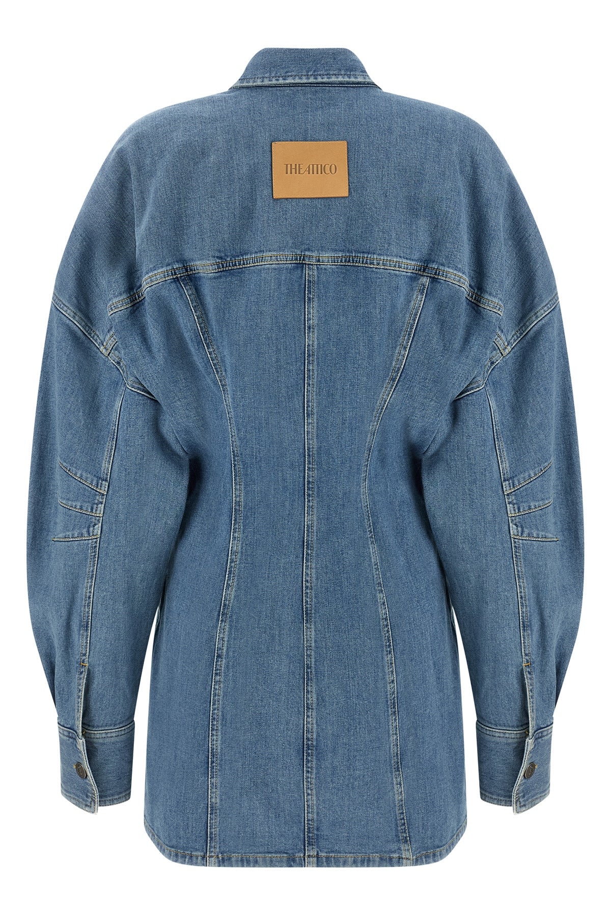 mini dress in stretch washed cotton denim