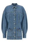 mini dress in stretch washed cotton denim