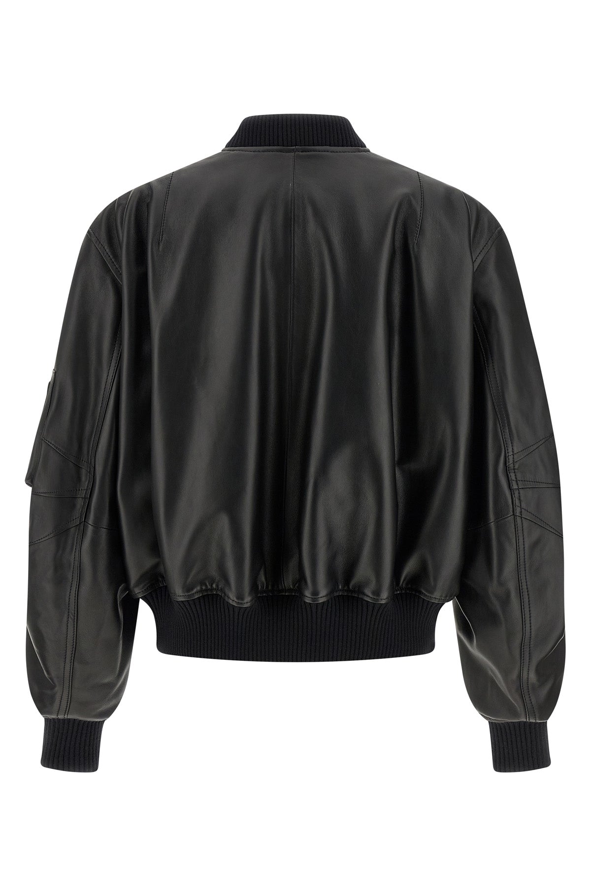 leather bomber jacket
