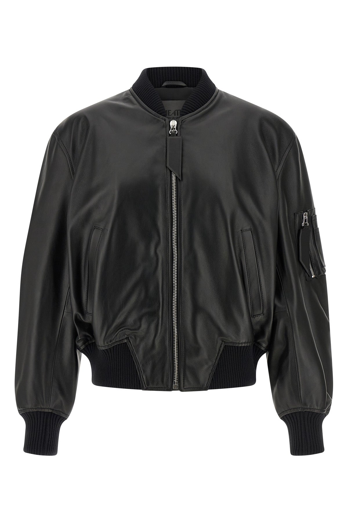 leather bomber jacket