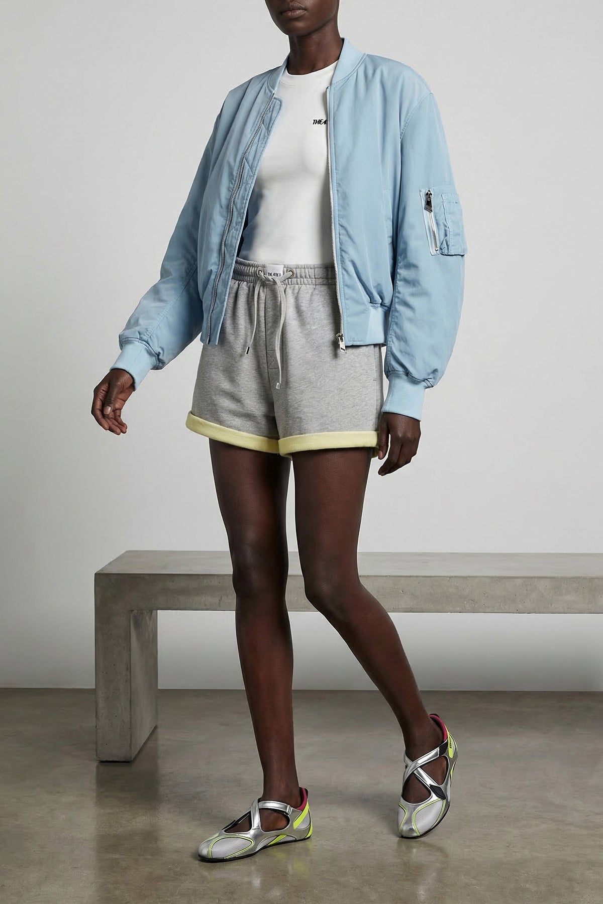 anja bomber jacket in overdyed padded nylon